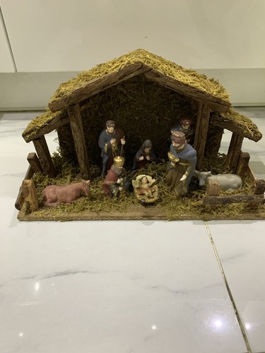 Vintage nativity manger scene - vintage,