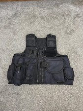 Arktis Black Tactical Vest Utility Taser Vest Airsoft Security Patrol - Large