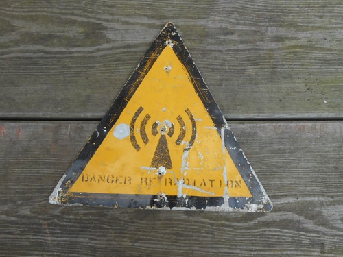 Vintage danger radiation - danger, sign