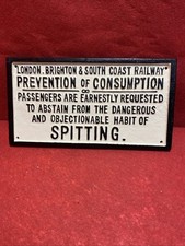 Cast Iron RAILWAY SIGN London