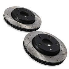 FRONT DRILLED GROOVED 345MM BRAKE DISCS FOR VW GOLF GTI MK5 MK6 GTI V6 R32 R 06+