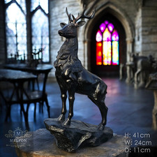 Stag on Plinth Deer Ornament
