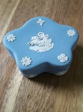 Wedgwood Jasperware Blue Star Trinket Box Pot Jasper Ware 