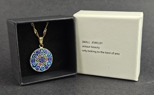 Millefiori glass necklace - millefiori,