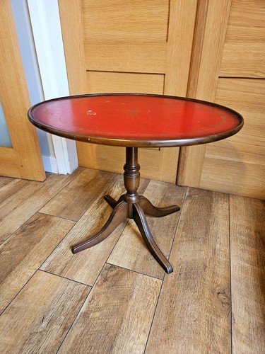 Vintage wooden oval side - side, table