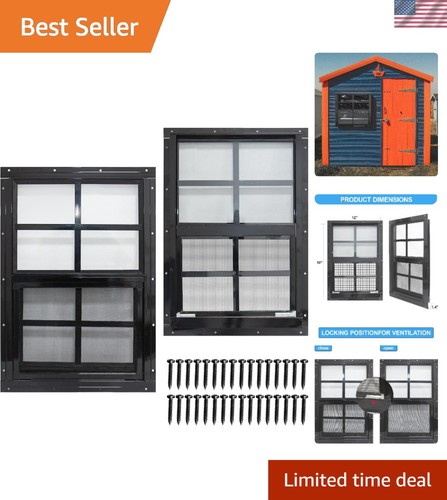 Pack shed windows with - windows, black
