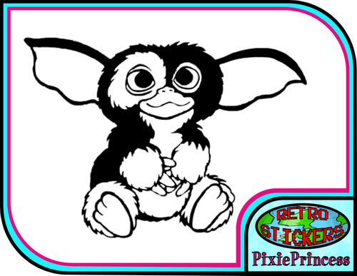 Gremlins gizmo vinyl sticker - f,