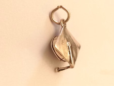 Sterling Silver Mortar Board Graduation Hat Charm Hallmarked 1.8g 3D 24x14x8mm