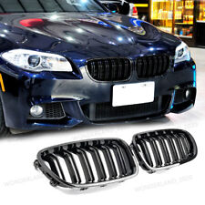 For 10-16 BMW F10 F11 F18 5 Series M Sport Front Kidney Grille Grill Gloss Black