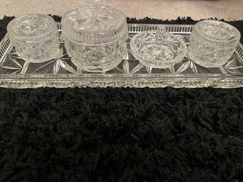 Glass dressing table - table, tray