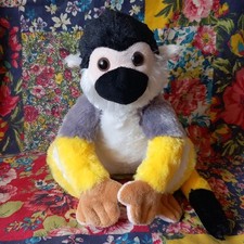RAVENSDEN 10" YELLOW SQUIRREL MONKEY SOFT TOY PLUSH ZOO STUFFED ANIMAL