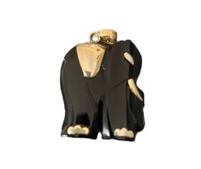 Vintage Carved Onyx Elephant