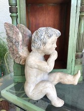 Early Putti Wood Carved Winged