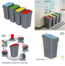 50l plastic recycling bin - recycling,
