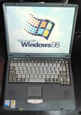 Clevo Viglen D27ES 14'' Laptop Windows 98 Retro Gaming Floppy Parallel Cheap