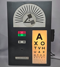 Vintage Optician's Eye Test Light Box Apparatus, Snellen Chart, Fan & Block, GC
