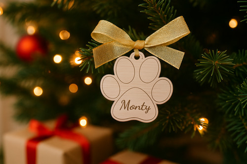 Personalised paw christmas - paw,