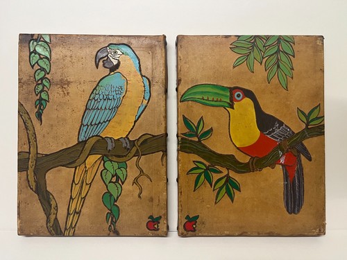 Parrot toucan leather art - &,