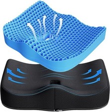 Benazcap Gel Seat Cushion, Soft Sitter Cushion Large Double Thick Gel Cushion