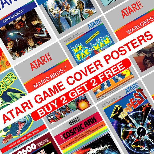 Atari game cover posters - atari,