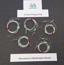 2 Hook Flapper Rigs 5 Pack