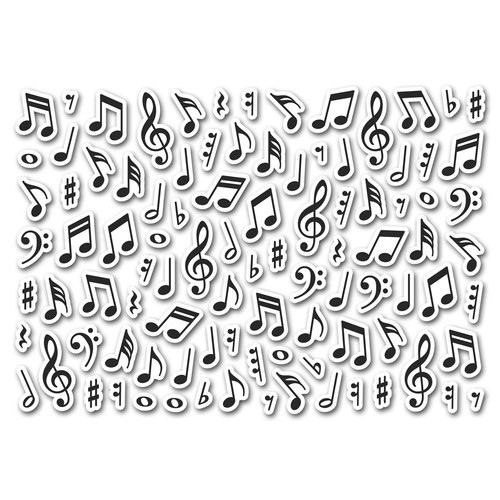 Sticker sheet music notes - a5,