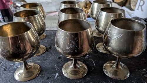 Vintage silver plated brandy - silver,