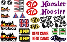 1/8th scale rc  vinyl stickers stock car oval race brisca filler sheet