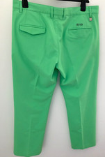 HUGO BOSS GOLF PRO TOUR HAKAN 6 MEN’S BRIGHT GREEN SLIM FIT GOLF TROUSERS 36/29