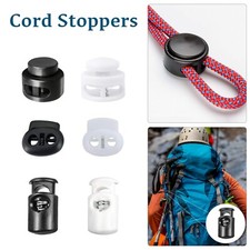 Drawstring Spring Loaded Plastic Toggle Stopper Cord Lock for Shoelace Jackets