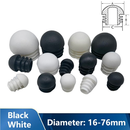 Black white domed round - black/white,
