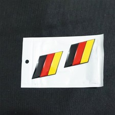 2x Black Matte Germany Flag