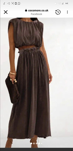 Cocomore brown maxi dress - brown,