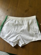Adidas white nylon Sprinter Shorts Glanz Vintage Size M