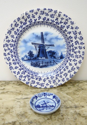 Dutch blue delft windmill - dutch,