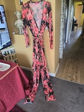 New GEMMA COLLINS JUMPSUIT SIZE UK24. MULTI- Black/pink