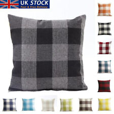 UK Check Cushion Cover Linen