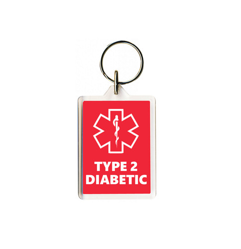 Type diabetic keyring - keyring,