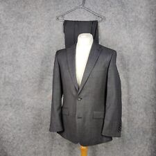 Brook Taverner Suit Mens Size 38S W30 L29 2 Piece Grey Nailhead Super 110s Wool
