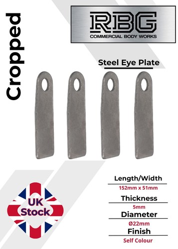 Tail gate fixing eye plates - 4x,