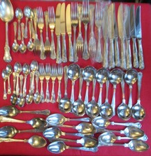 Job Lot 64 Mixed Pieces Kings Pattern Silver Plated Cutlery New & Used