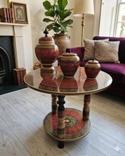 Hand Painted Wood Art Round