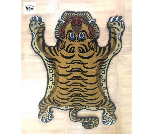 Handmade tibetan tiger rug - tiger, |