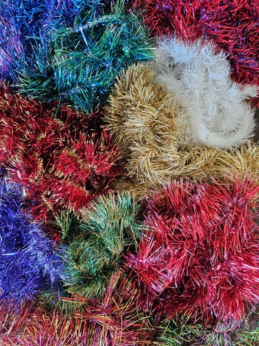 Vintage thick christmas tinsel - thick,
