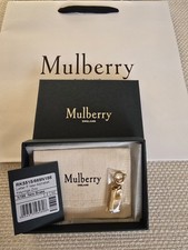 Mulberry Alphabet Brass Keyring Charm Letter F Brand New in Box Free Postage 