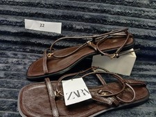 Zara brown leather strappy