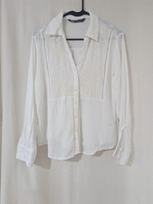 ZARA White Embroidered Shirt