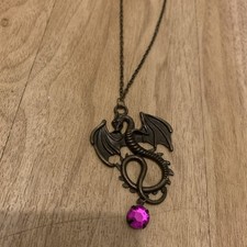 Disney Descendants Mal Dragon Necklace Child Costume jewellery purple & metal