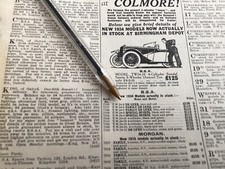 BSA MORGAN THREE WHEELER COLMORE DEPOTS AJW ULSTER PERIOD 1934 MOTORCYCLE ADVERT