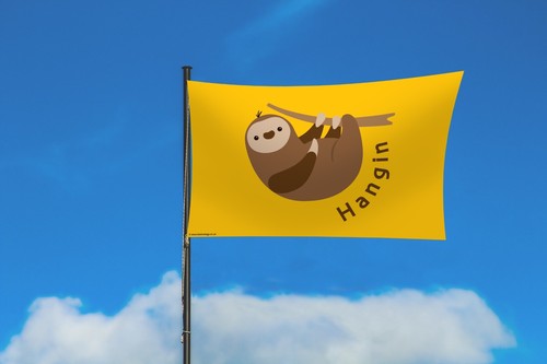 Festivology hangin sloth flag - sloth,